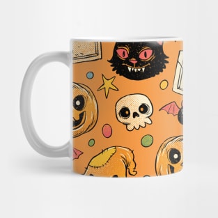 Orange Halloween pattern Mug